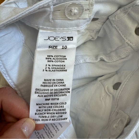 Joes The Markie White Denim Jeans Mid Rise Skinny Ankle Distressed Ripped 10 NWT - Picture 8 of 8